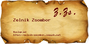 Zelnik Zsombor névjegykártya