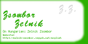 zsombor zelnik business card